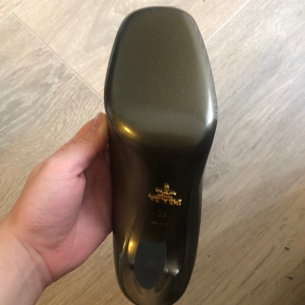 SOLD Grey Prada Heels - Picture 4 of 4